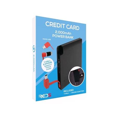 Credit Card 2,000mAh Power Bank