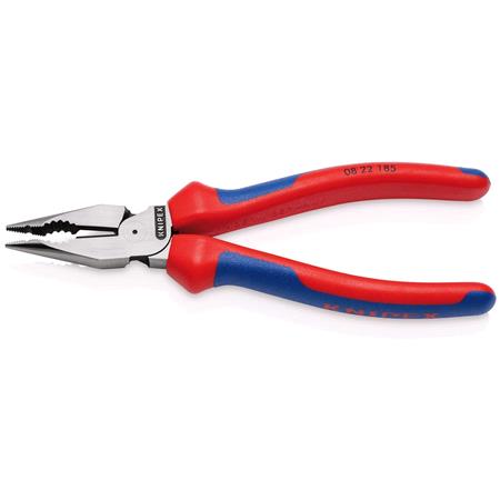 KNIPEX 13179 Needle Nose Combination Pliers with multi component grips black atramentized, 185mm
