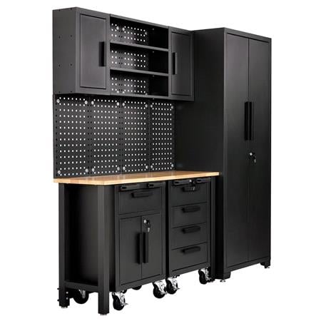 Draper 13269 Single Garage Workstation with Roller Cabinets