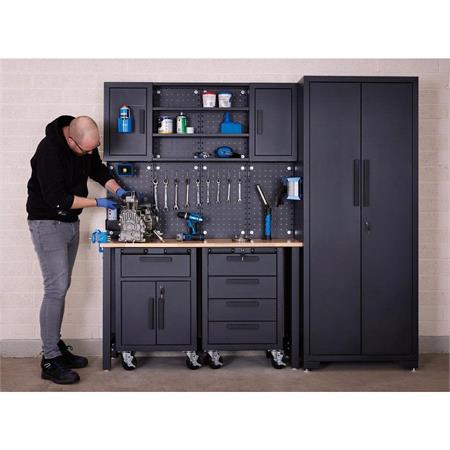 Draper 13269 Single Garage Workstation with Roller Cabinets