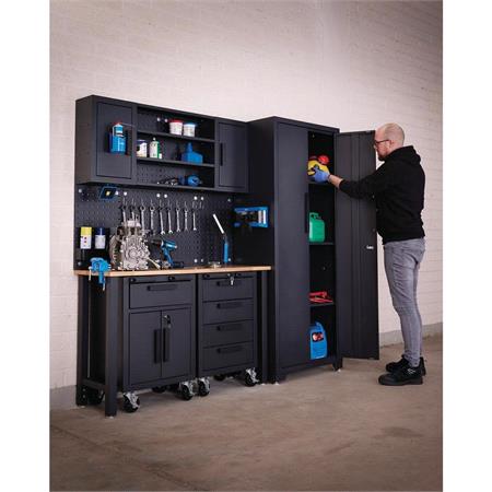 Draper 13269 Single Garage Workstation with Roller Cabinets