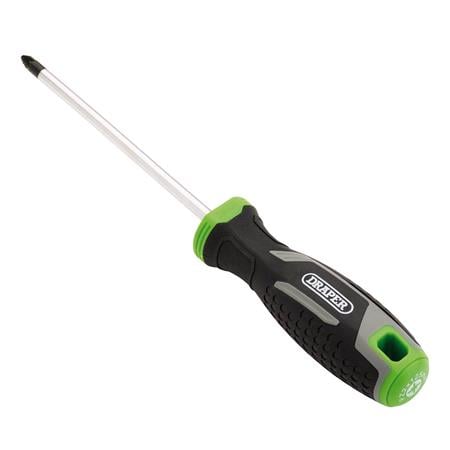 Draper 13372 Pozi Soft Grip Screwdriver, PZ2 x 125mm