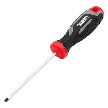 Draper 13387 Slotted Parallel Soft Grip Screwdriver, SL4 x 100mm