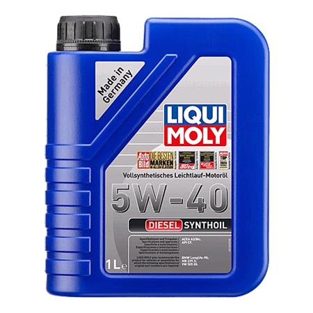 Liqui Moly 5W 40 A3/B4 Diesel Synthoil Engine Oil   1 Litre