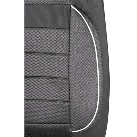 Walser Premium Zipp It Rover Front Car Seat Covers   Black & White For Mitsubishi OUTLANDER III Van 2013 Onwards