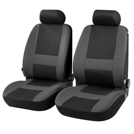 Pocatello Front Car Seat Covers in Grey & Black  For Mitsubishi OUTLANDER III Van 2013 Onwards