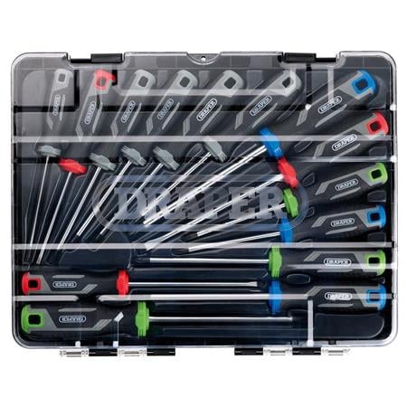 Draper 13437 Soft Grip Screwdriver Set with Draper TX STAR (14 Piece)