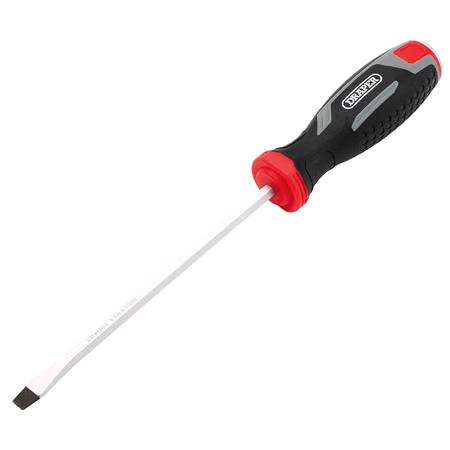 Draper 13464 Pound Thru Slotted Soft Grip Screwdriver, SL6.5 x 150mm