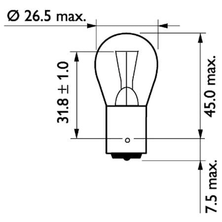 Philips P1W MasterDuty Reversing Bulb forSubaru Forester Suv 2001   2006