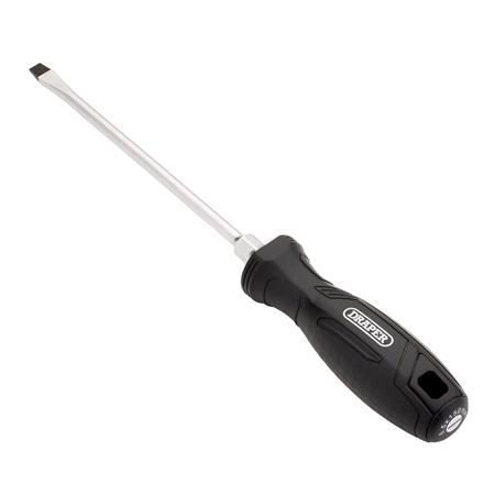 Draper 13542 Slotted Hard Grip Screwdriver, 6.5 x 150mm
