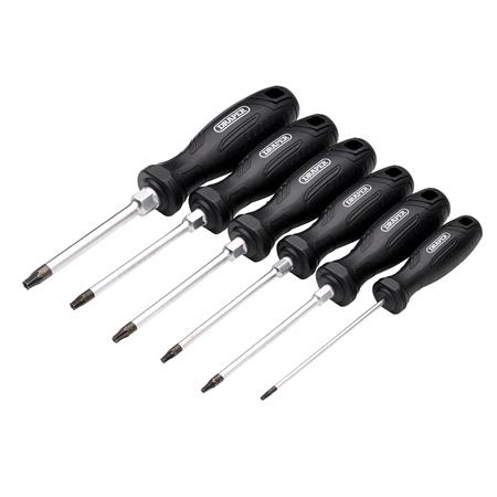 Draper 13586 TX STAR Tamperproof Hard Grip Screwdriver Set (6 Piece)