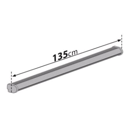 Nordrive 3 Aluminium Cargo Roof Bars (135 cm) for Volkswagen CADDY IV Estate 2015 Onwards, with built in fixpoints