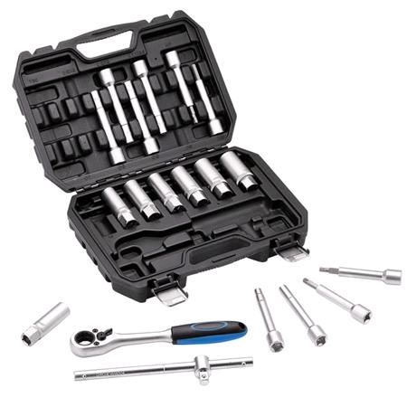 Draper 13604 Shock Absorber Strut Nut Kit, 1/2" Sq. Dr. (19 Piece)