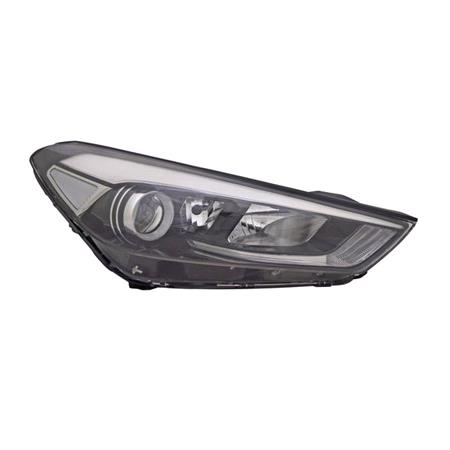 Right Headlamp (Halogen, Takes H7 / H7 Bulbs, With LED Daytime Running Light, Supplied Without Motor) for Hyundai TUCSON 2015 2018