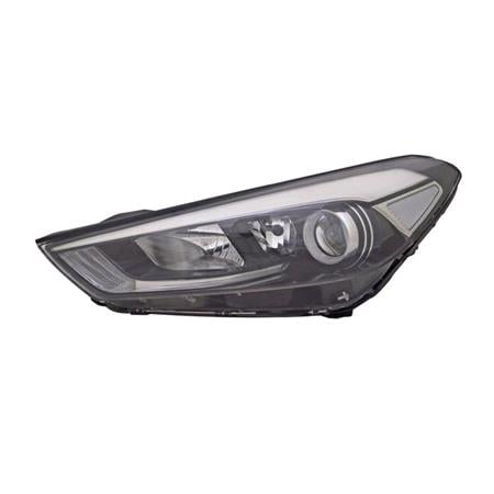 Left Headlamp (Halogen, Takes H7 / H7 Bulbs, With LED Daytime Running Light, Supplied Without Motor) for Hyundai TUCSON 2015 2018
