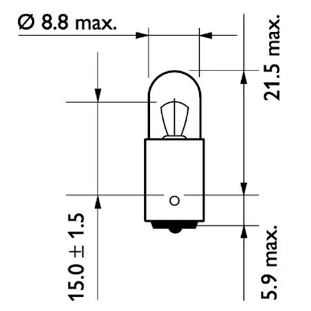 Philips Standard 24V T4W BA9s Truck Bulb   Single