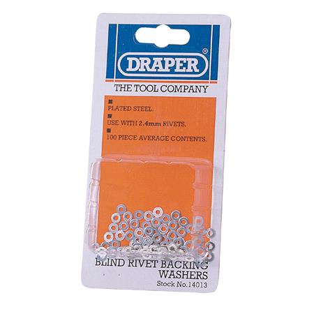 Draper 14013 100 x 2.4mm Rivet Backing Washers
