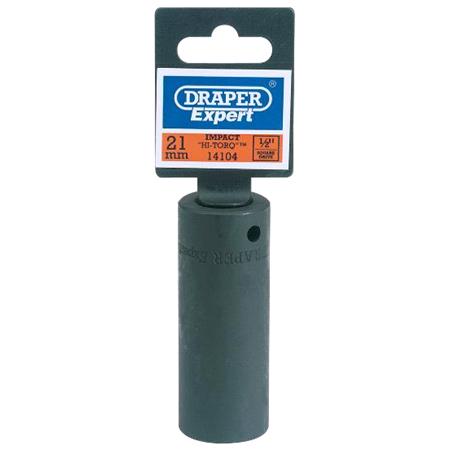 Draper Expert 14104 21mm 1 2 inch Square Drive Deep Impact Socket