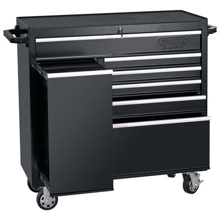 Draper 14546 42 inch Roller Tool Cabinet With Side Locker 6 Drawer   