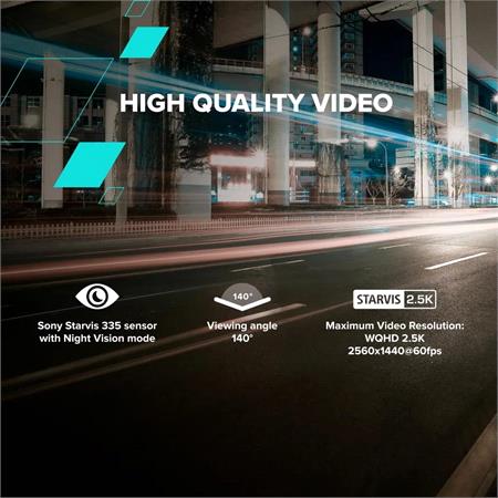 Canyon DVR25GPS 2.5K WQHD Dash Cam with Wi Fi  