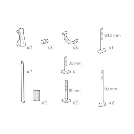 Thule Fitting kit for ProRide 591010 & 591040 Bike Carrier   Spare Part  1500050907