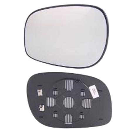 Left Wing Mirror Glass (heated, OE) and Holder for FREELANDER, 2001 2003 (  150156GAM)