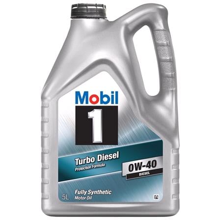 Mobil 1 Turbo Diesel Fully Synthetic 0W40 Engine Oil. 5 Litre