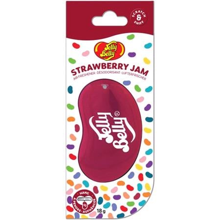 Jelly Belly Strawberry Jam   3D Hanging Air Freshener