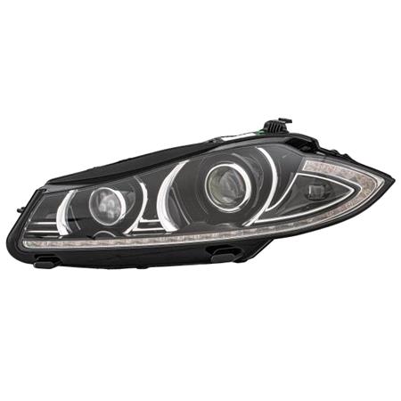 Left Headlamp (Bi Xenon, Takes D3S Bulb, With Curve Light, With LED Daytime Running Light, Original Equipment) for Jaguar XF 2011 2015