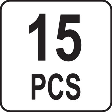 SCREWDRIVER BIT SET /HEX/ 15PCS