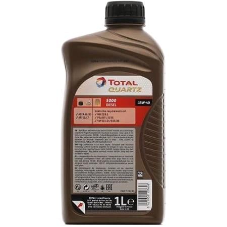 TOTAL Quatrz 5000 Diesel 15W 40 A3/B3 Engine Oil   1L