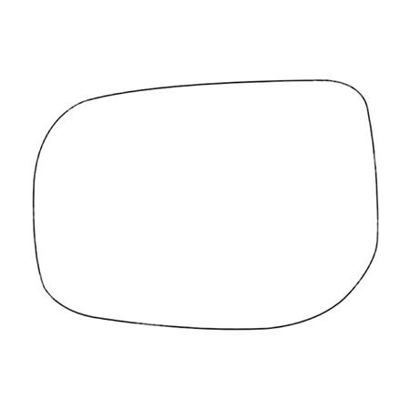 Left Stick On Wing Mirror Glass for TOYOTA YARIS, 2006 2012