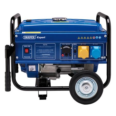 Draper Expert 16066 Petrol Generator with Wheels, 2000W