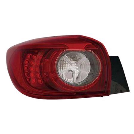 Left Rear Lamp (Outer, On Quarter Panel, LED, Hatchback Models Only) for Mazda 3 2013 on