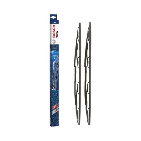 BOSCH 909B Superplus Wiper Blade Front Set (550 / 550mm   Hook Type Arm Connection) for Audi A4 Convertible, 2002 2009