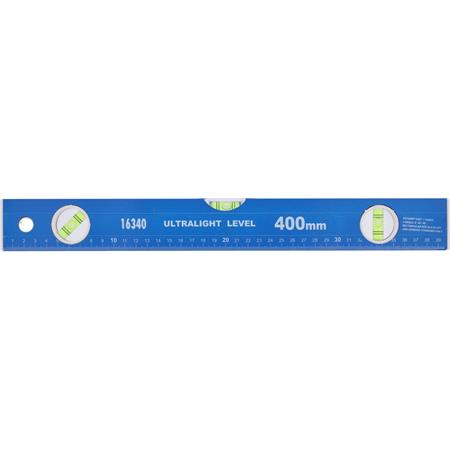 SPIRIT LEVEL, ALUMINIUM, 3 VIALS, 400MM