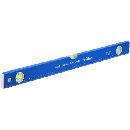 SPIRIT LEVEL, ALUMINIUM, 3 VIALS, 600MM