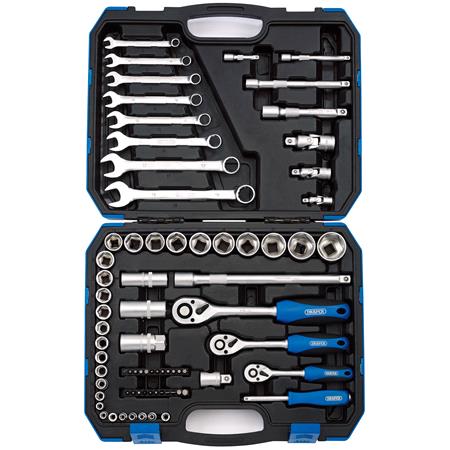 Draper 16364 1 4 inch, 3 8 inch and 1 2 inch Sq. Dr. Metric Tool Kit (75 piece)