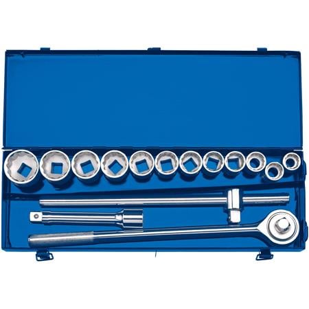 Draper 16440 3 4 inch Sq. Dr. Metric Socket Set in Metal Case (15 piece)