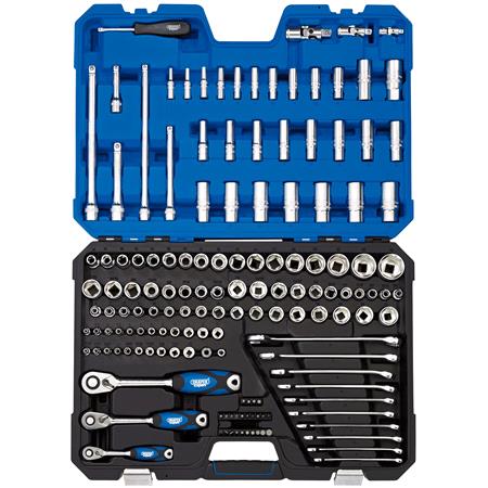 Draper Expert 16460 1 4 inch, 3 8 inch and 1 2 inch Sq. Dr. Tool Kit (150 piece)
