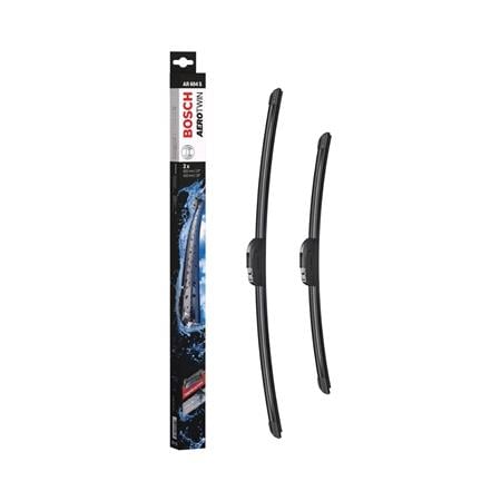 BOSCH AR604S Aerotwin Flat Wiper Blade Front Set (600 / 450mm   Hook Type Arm Connection) for Citroen C3, 2002 2009