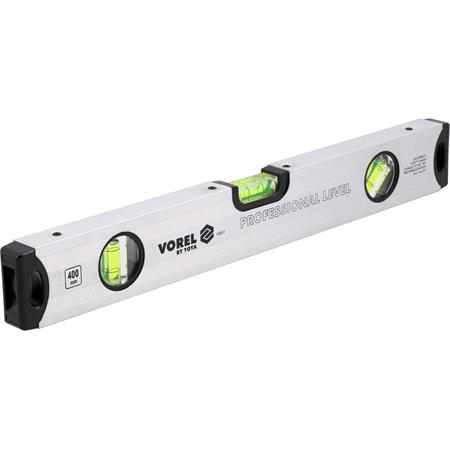 SPIRIT LEVEL, ALUMINIUM, 3 VIALS, 400MM