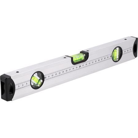 SPIRIT LEVEL, ALUMINIUM, 3 VIALS, 400MM