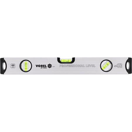 SPIRIT LEVEL, ALUMINIUM, 3 VIALS, 400MM