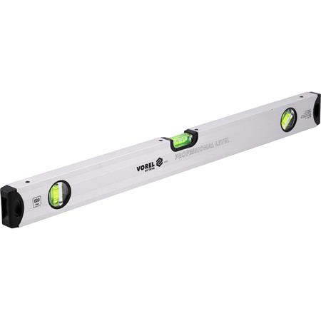 SPIRIT LEVEL, ALUMINIUM, 3 VIALS, 600MM