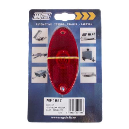 LAMP   12/24V RED LED REAR MARKER / REFLECTOR DP