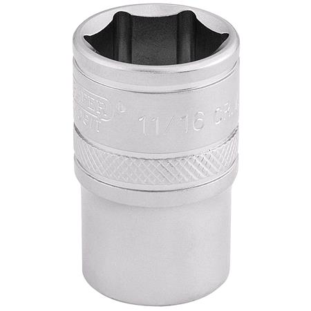 Draper Expert 16630 1 2 inch Square Drive 6 Point Imperial Socket (11 16 inch)