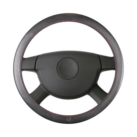Walser Soft Grip Steering Wheel Cover   Classy   38 cm   Black and Red