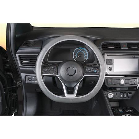 Walser Soft Grip Steering Wheel Cover   Carbon   38 cm   Grey