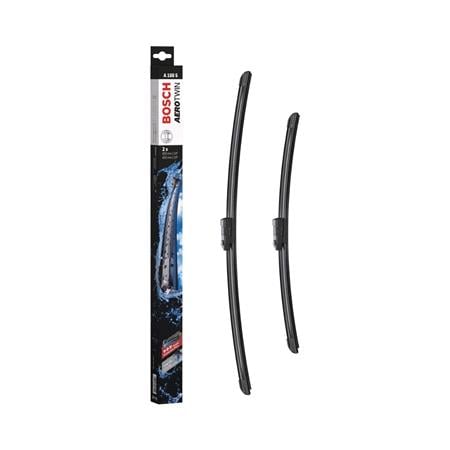 BOSCH A188S Aerotwin Flat Wiper Blade Front Set (600 / 450mm   Top Lock Arm Connection) for Volkswagen CADDY ALLTRACK Box, 2015 Onwards